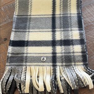 Plaid Fringe Scarf 60” long